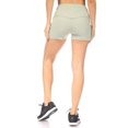 thumbnail image 3 of High Waist Side Ruched Biker Shorts With Pockets - Sage, 3 of 5
