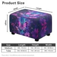 thumbnail image 7 of Xixirimido Purple Sprkling Butterfly Daisy Pattern Ottoman Cover Stretch Rectangular Footstool Slipcover with Nonslip Elastic Base, Universal Fit for Storage Ottomans & Ottoman Footrests, Large, 7 of 7