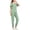 Green, variant on Scrubs for Women Set Modern Cutout Neck Top & Pocket Jogger Pants Nursing Esthetician Uniform Solid Stretch Workwear