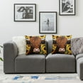 thumbnail image 3 of Wuche  Highland Cow Throw Pillow Cover Set of 2 Highland Cattle SunflowerDecorative Throw Pillowcase for Sofa,Yellow Flowers Pattern Black Decorative Throw Pillowcase for Sofa, 3 of 6