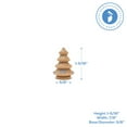 thumbnail image 3 of Mini Wooden Christmas Tree 1-1/4 inch, Pack of 250 Unfinished Wood Miniature Trees for Christmas Crafts, Peg People, Nature Table, and Small World Play, by Woodpeckers, 3 of 8