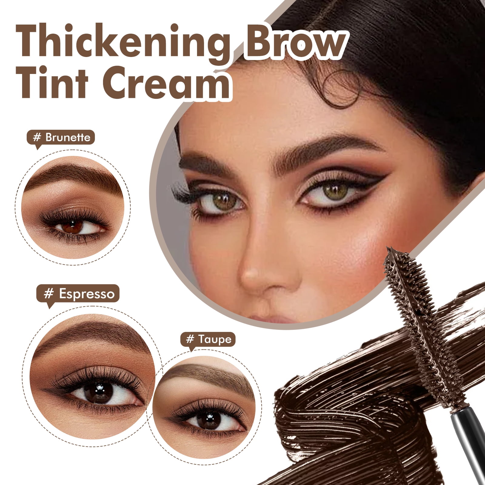 Alvantor Long Lasting Waterproof Smudge-Proof Eyebrow Tint Gel, Black 0.24 fl oz