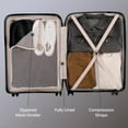thumbnail image 4 of 5 Piece Hardside Luggage Set: 28 Inch Spinner Suitcase, 24 Inch Rolling Luggage, 20" Carry-On Suitcase, Toiletry Kit & Expandable Tote Bag, 4 of 9