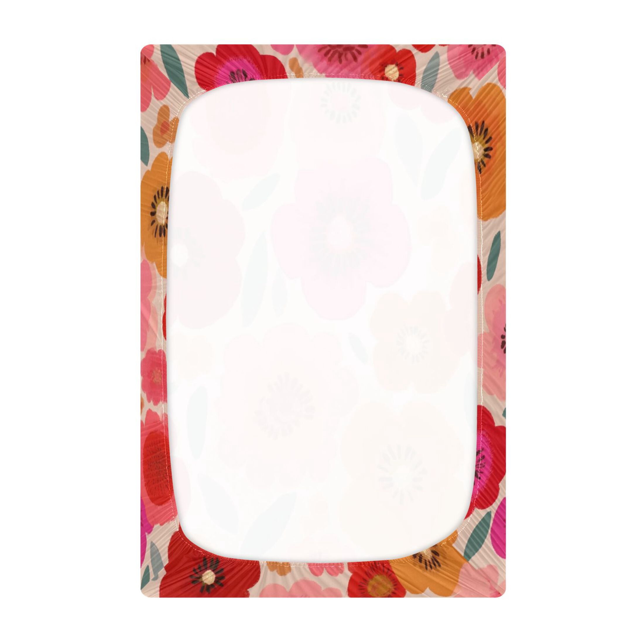 Baby Essentials 52”x 28”- Standard Cotton-like Modal Elastic- The Vibrant Flower Design Crib Sheets for Newborns and Toddlers