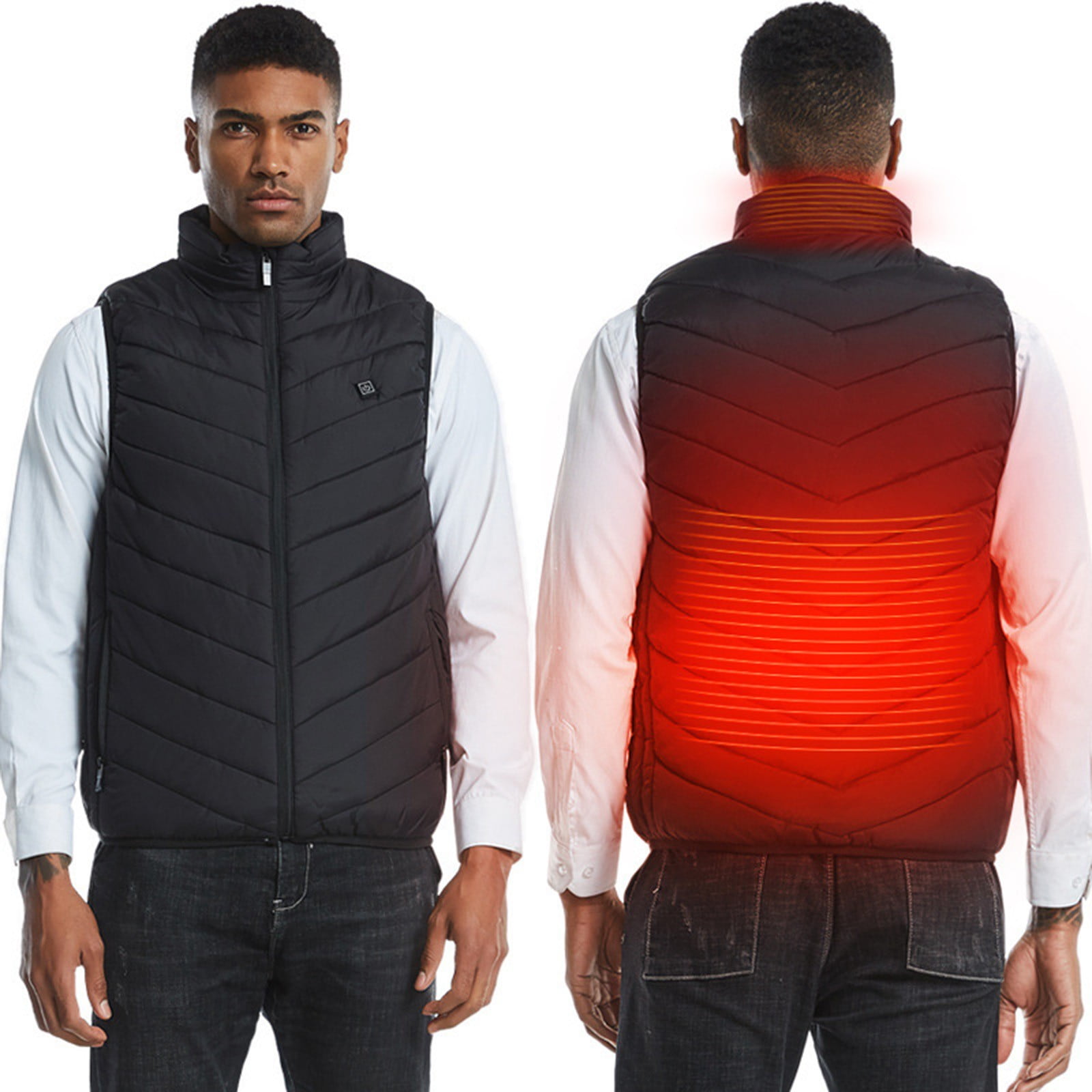 vest and long sleeve