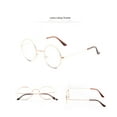 thumbnail image 5 of Glasses frame round women's fashionable retro gold silk polygon glasses round frame glasses frame Internet men's plain glasses-gun ash, 5 of 5