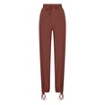 thumbnail image 4 of Hicidod Women Summer Pants with Pockets High Waisted Cotton Linen Palazzo Pant Loose Fit Wide Leg Long Lounge Solid Trendy Trousers, 4 of 6
