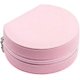 thumbnail image 1 of Caja de almacenamiento de joyería de material de PU rosa multifuncional con cremallera y múltiples compartimentos, 1 of 5