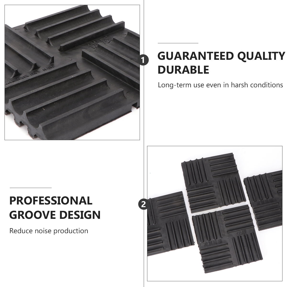 IBASETOY 4Pcs Elastic Rubber Antivibration Pads for Furniture and Washing Machine Noise Reduction
