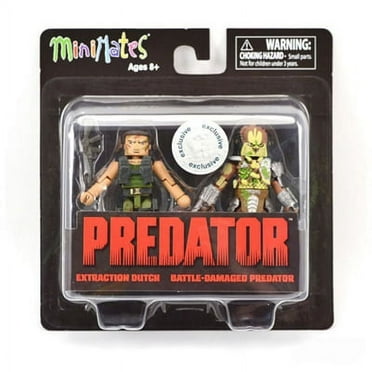 Diamond Select Minimates Predator 2 inch Action Figure 2 Pack - Extraction Dutch and Battle Damaged Predator