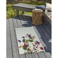 thumbnail image 3 of 24" 36" Simply Daisy Colorful Leaves Cabin & Lodge Chenille Area Rug, Purple, 3 of 4