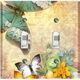 thumbnail image 1 of Metal Light Switch Plate Cover Floral Nature Butterfly Scripture Damask BUT035, 1 of 13