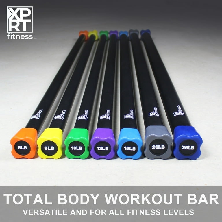 XPRT Fitness Total Body Weight Workout Bar Steel With Foam Padded For Aerobic Exercise 8 lb. Walmart