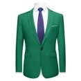thumbnail image 5 of INSPIRE CHIC Men's Dress Slim Fit Blazer Single Breasted One Button Prom Suit Sports Coat 2XL Green, 5 of 7
