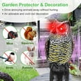 thumbnail image 2 of Moclever Solar Powered Lifelike PE Owl Decoy with Flashing Eye Hoot Sound Infrared Sensor 16.14in Scarecrow Bird Squirrel Pest Bird Deterrent Outdoor Garden Yard Protector, 2 of 8