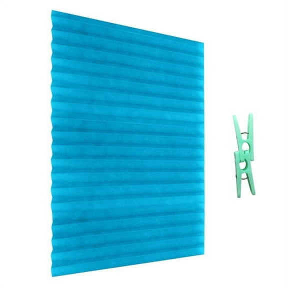 Lomubue Household Kitchen Pleated Shades Blinds Balcony Cafe Window Bathroom Curtain, Blue