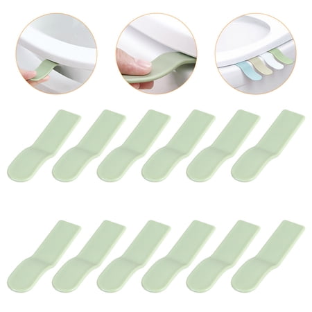 Raindrops Green Toilet Seat Lid Lifter Handle 12-Pack 4.7 x 1 Inch Easy Toilet Seat Lifting Accessories