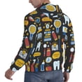 thumbnail image 6 of Rateoe Teeth Pattern Mens Hoodie, Pullover Hooded Sweatshirt, Kangaroo Pocket Hoodie Ideal for Daily Wear, Travel and Home-3X-Large, 6 of 7