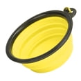 thumbnail image 4 of Comedero para perros portátil, fácil de limpiar, duradero, plegable, para viajes y paseos, color amarillo, 4 of 14