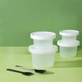 thumbnail image 1 of Vaso de plástico para llevar de frutas | Envase de postres de yogur a prueba de fugas | Envases transparentes de grado alimentario, reutilizables, apilables, 1 PC, tamaños variados, tapa segura, 1 of 7