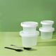 thumbnail image 1 of Vaso de plástico para llevar de frutas | Envase de postres de yogur a prueba de fugas | Envases transparentes de grado alimentario, reutilizables, apilables, 1 PC, tamaños variados, tapa segura, 1 of 7