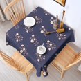 thumbnail image 4 of Floral 42" Square Waterproof Tablecloth, Floral Print Polyester Table Cover, 4 of 6