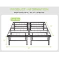 thumbnail image 7 of YRLLENSDAN Foldable Platform Full Size Bed Frame for Adults, 350LBS Capacity Rollaway Foding Guest Bed without Wheels Heavy Duty Hideaway Rollaway Bed Full for Girls, 7 of 7