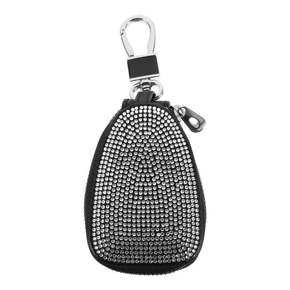 Diekin Portable Key Case Rhinestone Car Key Bag Key Pouch Zipper Key Bag Key Container