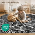 thumbnail image 4 of ODIKA 9'x12' Washable Area Rug Snack Inspired Spotted Marbled Patchwork Bold Motif Cow Abstract Refined for Master Suite, California King, Under Bed, Non-Shedding, Easy Care, 4 of 7