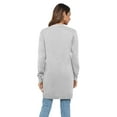 thumbnail image 5 of Uvplove Womens Classic Draped Long Sleeve Open Front Casual Knit Sweater Cardigan,Light Gray,XL,S-2XL, 5 of 9