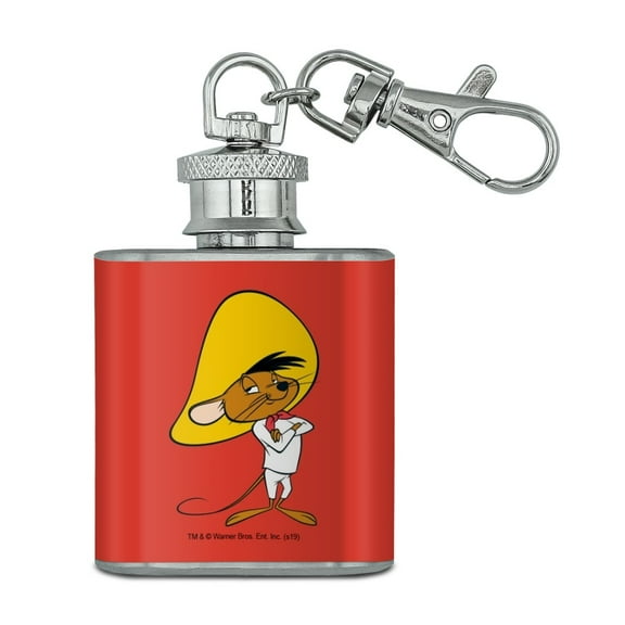 Looney Tunes Speedy Gonzales Stainless Steel 1oz Mini Flask Key Chain