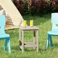 thumbnail image 2 of Kids Outdoor Side Table, Small Patio HDPE Adirondack Square Table, Porch End Table for Outside Pool Garden, Sand, 2 of 8
