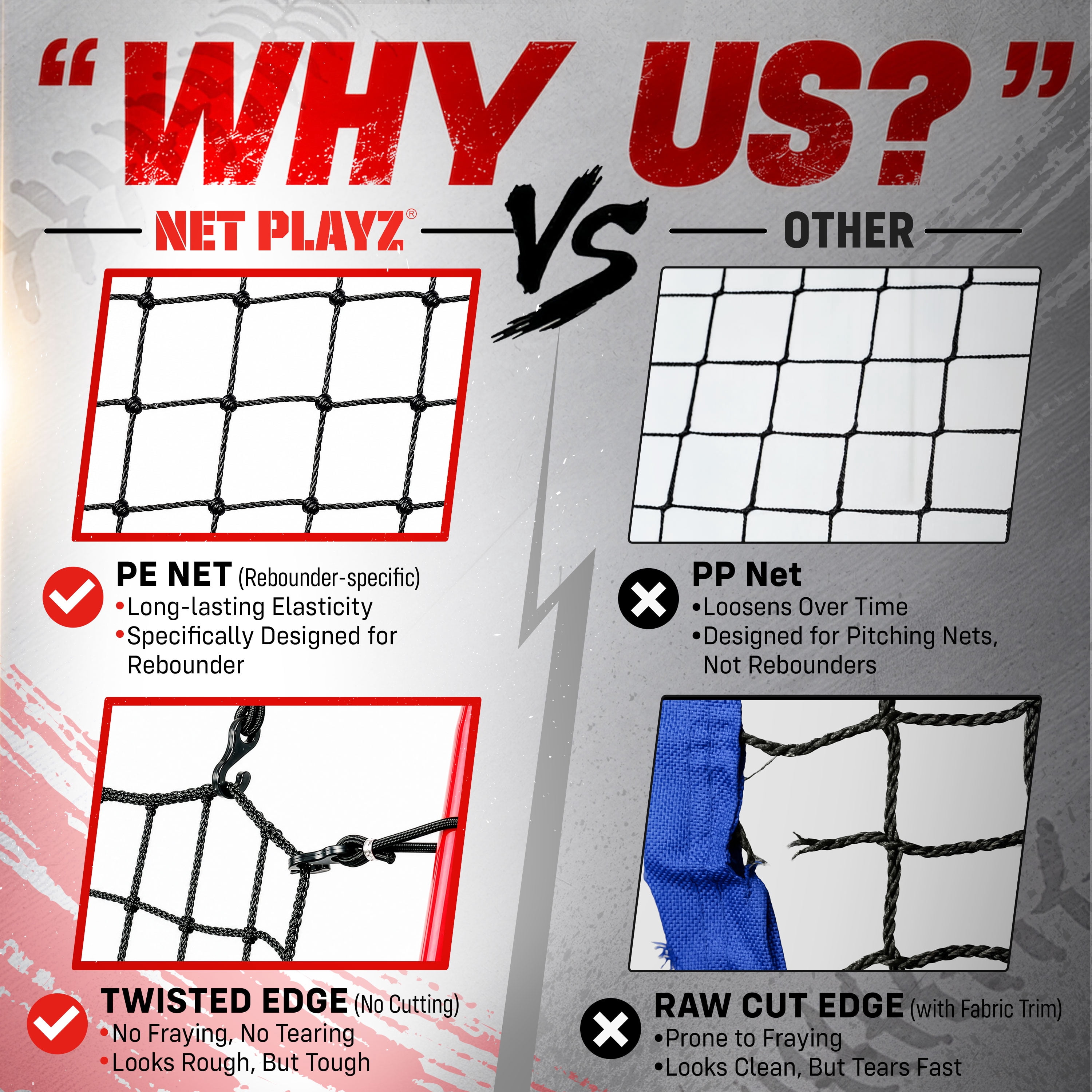 Net Playz Baseball Pitchback Rebounder Net with Adjustable Angles for Practice