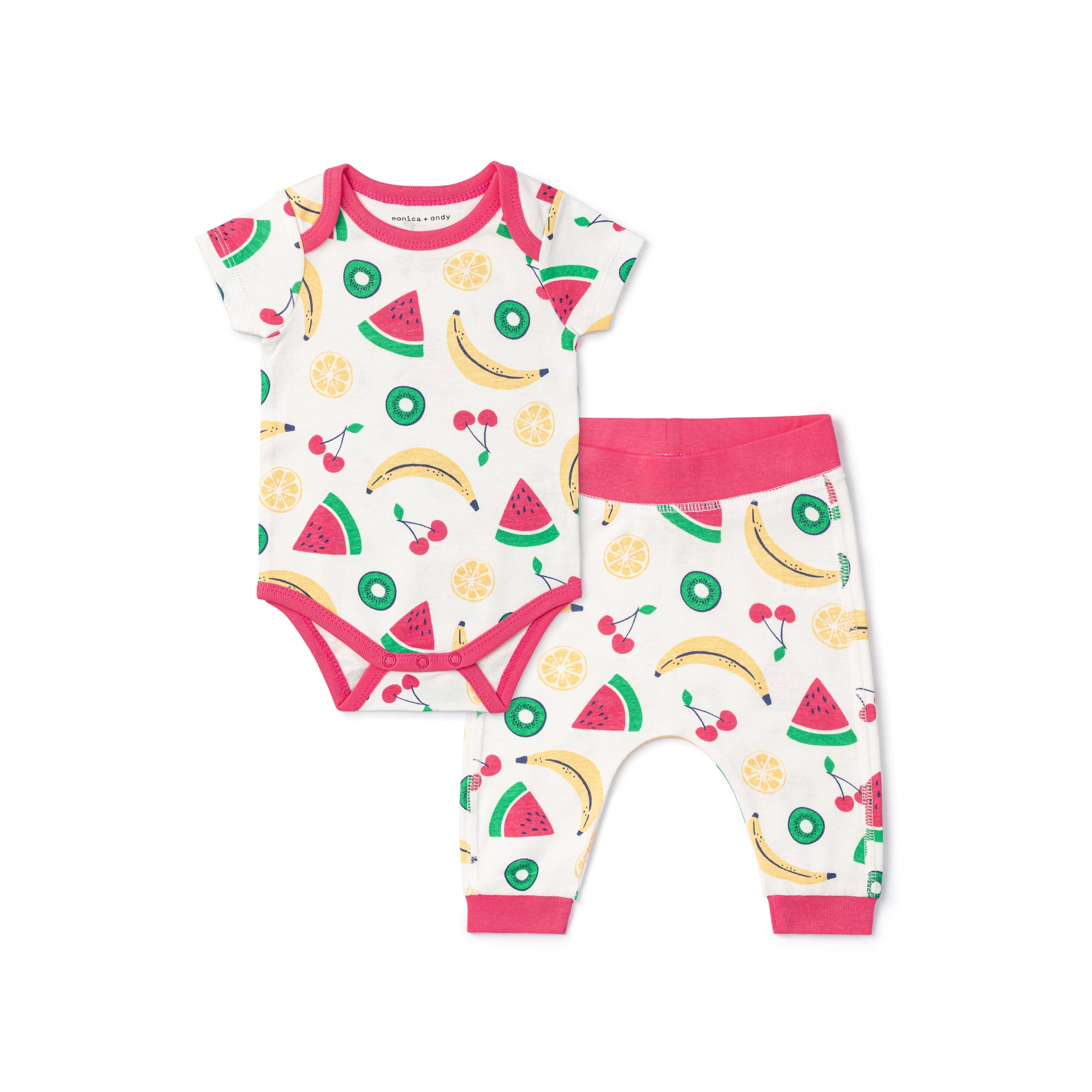 Monica + Andy First Moves Bodysuit + Groove Pant Set, Newborn -24 Months, 3-6 Months