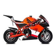 XtremepowerUS Motorcycle Pocket Bike 40cc 4-Stroke, EPA Approved, Red/Orange