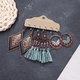 thumbnail image 2 of Pendientes elegantes de estilo étnico bohemio, largos, vintage, para vacaciones, personalizados, sencillos, juego de pendientes versátiles para mujer, 2 of 6