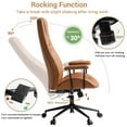 Ergonomic Leather Office Chair, High Back Home Office Chair, Mid