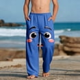 thumbnail image 1 of Pantalones largos para niños y niñas, de moda, estampados, casuales, de playa, con bolsillos., 1 of 9