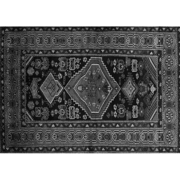 Ahgly Company Indoor Rectangle Persian Gray Traditional Area Rugs, 3' x 5'