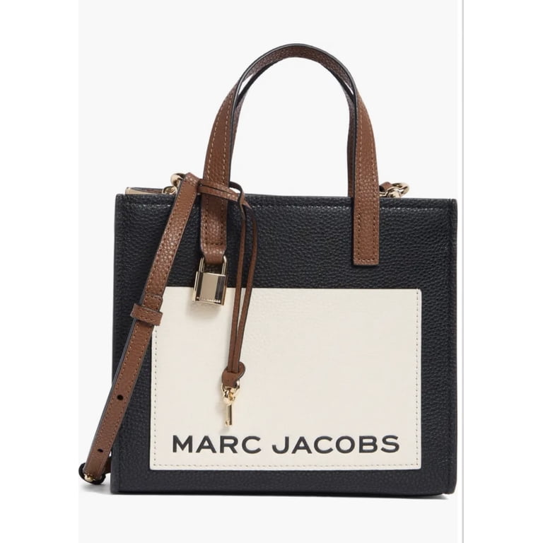 Marc Jacobs Mini Grind Leather Crossbody Tote Bag Satchel Black