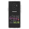 thumbnail image 1 of DistinctInk Clear Shockproof Hybrid Case for Samsung Galaxy S9+ PLUS (6.2" Screen) - TPU Bumper Acrylic Back Tempered Glass Screen Protector - I'm Not Bossy I Am The Mum, 1 of 5