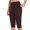 Brown independence day dresses for women, variant on Dianli Yoga Pants for Women Solid Summer Long Pants Beach Loose Fashion Knee Length Leggings High Waisted Yoga Workout Exercise Capris For Casual Summer With Pockets Black xxl