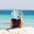 thumbnail image 5 of Sombrero de paja con flores de verano para mujer, de 56 a 58 cm de circunferencia, con dos piezas de protección solar y bolsa de paja, 5 of 5