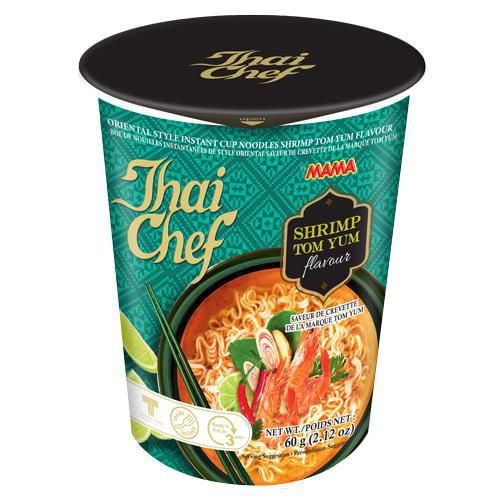 Thai Chef Bol de nouilles instantanées saveur de crevette de la marque tom yum 60 g
