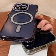 thumbnail image 3 of Magnetic Glitter Case for iPhone 14 Pro Max [Compatible with MagSafe] Military-Grade Protection, Cute Glitter Phone Case with Sparkle Diamond Camera Protection Cover for Women Girls (Purple), 3 of 11