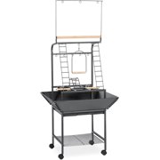 Prevue Pet Products Small Parrot Playstand 3181 Black Hammertone, 17.625-Inch by 16-1/2-Inch by 59-Inch