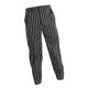 thumbnail image 5 of Injueey Elástico Restaurante Café Chef Camarero Pantalones Pantalones Uniforme Accs Rayado Rayas Blancas Negras 3XL 2piezas, 5 of 6