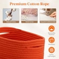 thumbnail image 3 of Lifewit 6 Pack Woven Baskets for Storage, Cotton Rope Baskets Cube Storage Bins, Cute Small Shelf Baskets for Organizing, Round Storage Box Caddy for Closet, Living Room, Bedroom, Playroom, Orange, 3 of 8
