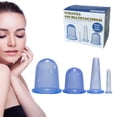 thumbnail image 1 of 4 piezas de ventosas de silicona anticelulíticas, juego de ventosas para terapia de ventosas, juego de ventosas de silicona para masaje facial y corporal para el tratamiento de la celulitis y la, 1 of 8