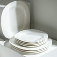 thumbnail image 2 of Stone Lain Quadro 4-Piece Dinner Plate Set Porcelain, Service for 4, White, 2 of 6